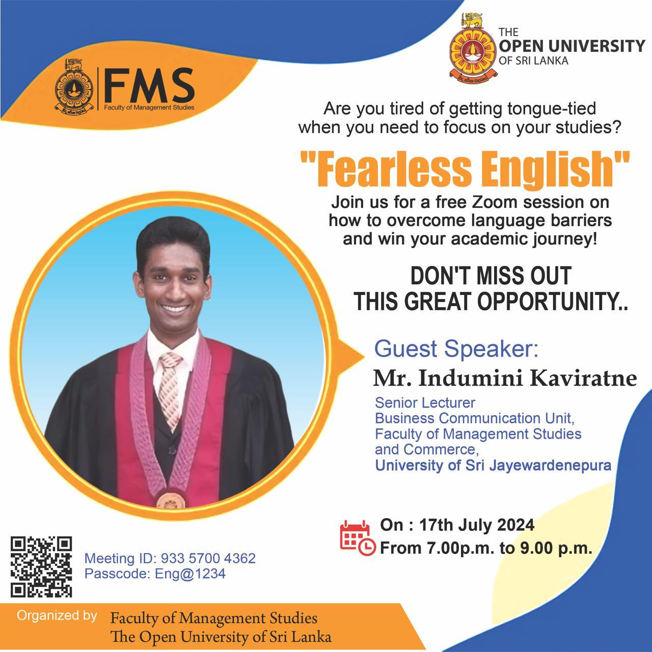Discussion series on Fearless english